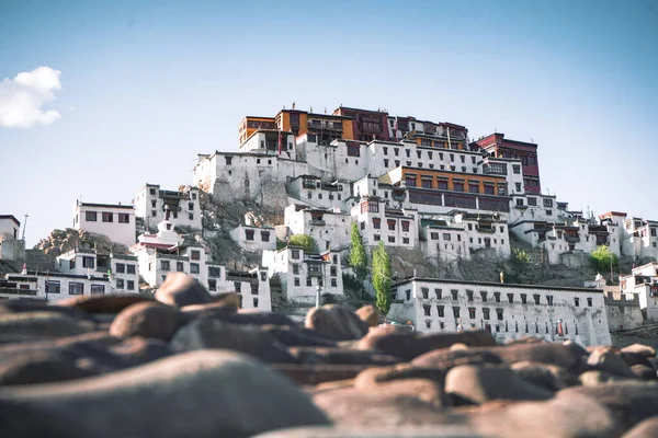 Μια Όμορφη Θέα Ενός Μοναστηριού Thiksey Στο Leh Ινδία — Φωτογραφία Αρχείου