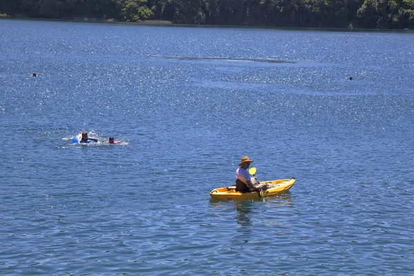 Barrina Del Lago Australia Febrero 2017 Personas Disfrutando Actividades Ocio — Foto de Stock