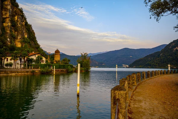 Old Factory Manufactures Hydrated Lime Cods Fertilizer Lake Lugano Caslano — Stockfoto