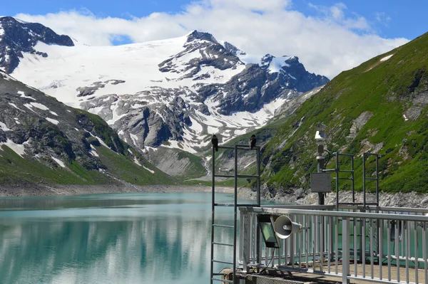 Una Splendida Vista Lago Montagne Nel Serbatoio Del Kaprun Kraftwerk — Foto Stock