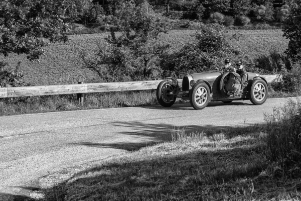 Pesaro Italia Mayo 2018 Una Hermosa Foto Bugatti Movimiento Durante —  Fotos de Stock