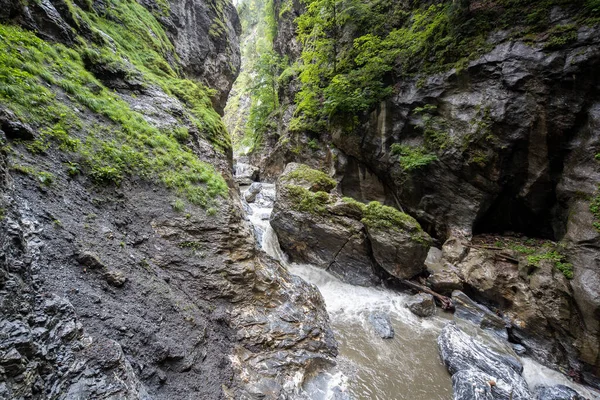 Stream Flowing Liechtensteinklamm Narrow Gorge Johann Pongau Austria — Φωτογραφία Αρχείου