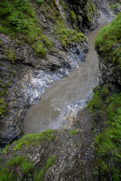 Arroyo Estrecho Desfiladero Liechtensteinklamm Johann Pongau Austria — Foto de Stock