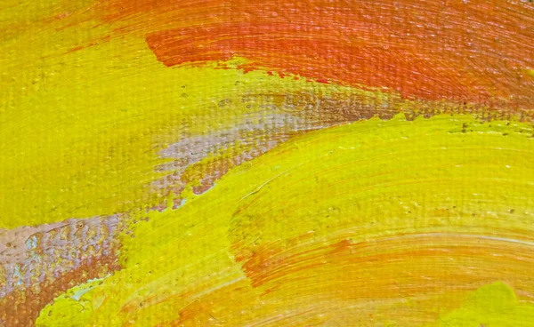 Texture Yellow Orange Paints Canvas — Stock Photo, Image