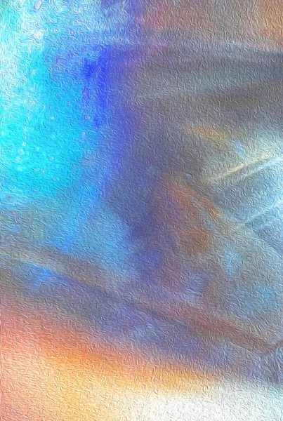 Глянцева Поверхня Різнокольорового Пофарбованого Полотна Сині Тони — стокове фото