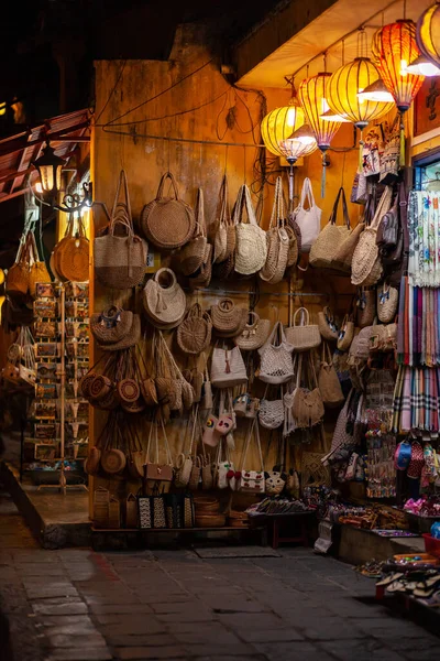 Wooden Traditional Bags Shop — Stock Photo, Image