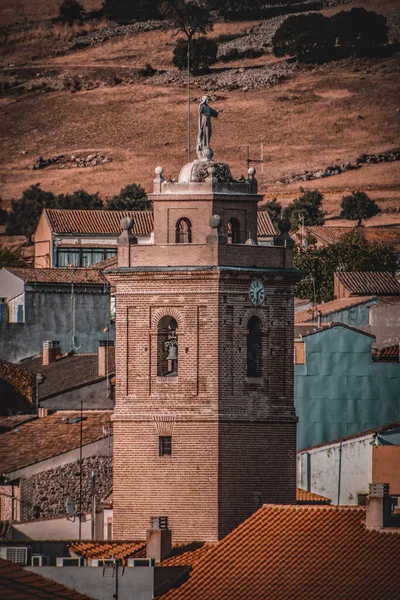 Vertical Shot Ancient Tower Middle City — Stock Photo, Image