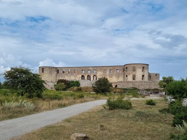 Las Ruinas Del Famoso Castillo Borgholm Isla Oland Suecia — Foto de Stock