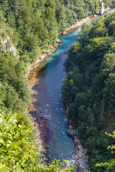 Colpo Verticale Del Pittoresco Fiume Tara Montenegro — Foto Stock