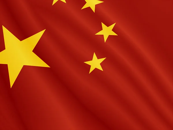 Крупный План Китайского Флага — стоковое фото