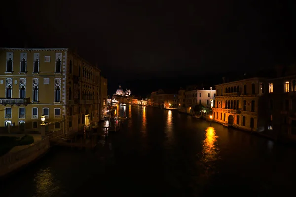 Gran Canal Venecia Italia Durante Noche — Foto de Stock