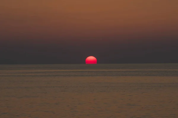 Fondo Del Atardecer Vista Del Atardecer Del Mar Negro Paisaje — Foto de Stock