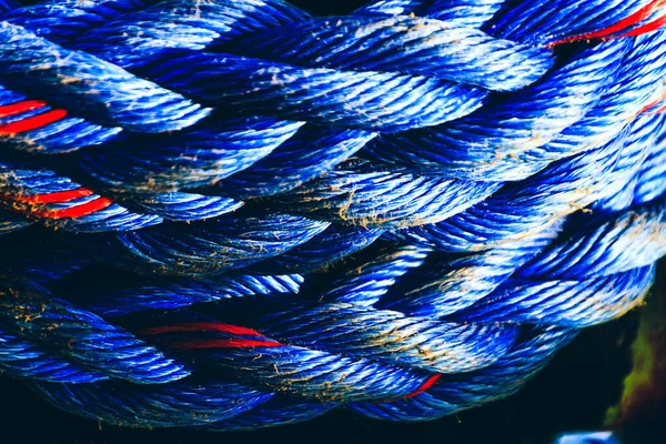 Blue Thick Rope Ground — Stock Photo, Image