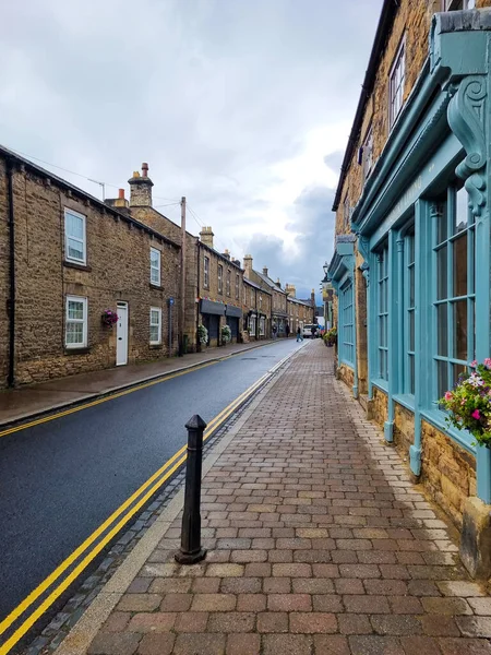 Jolies Façades Magasins Bâtiments Pierre Corbridge Northumberland — Photo