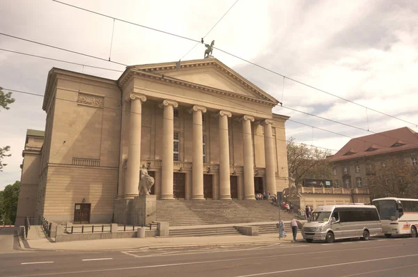 Poznan Polónia Maio 2017 Exterior Edifício Grande Teatro Parque Mickiewicza — Fotografia de Stock