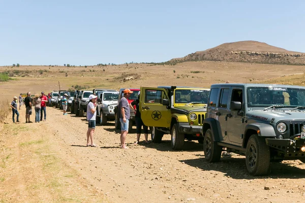 Harrismith África Sul Agosto 2021 Clube Proprietários Jipes Drakensberg Mountains — Fotografia de Stock