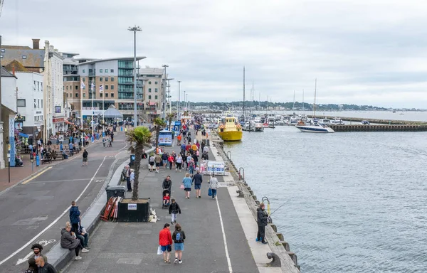 Poole Royaume Uni Août 2021 Port Quai Ville Riveraine Poole — Photo