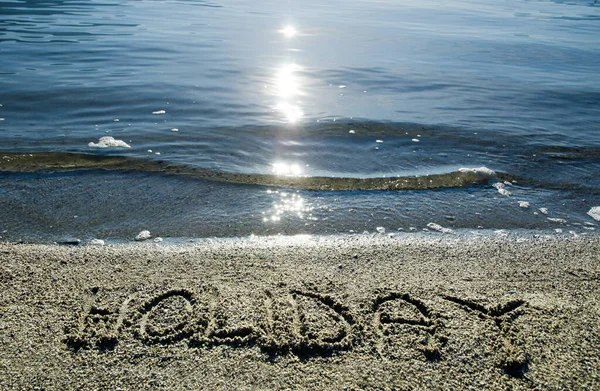 Urlaub Sandstrand Wasser Ascona Schweiz — Stockfoto