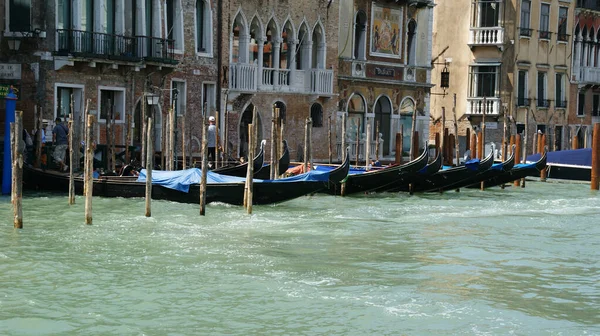 Venise Italie Juil 2011 Vue Panoramique Des Bateaux Vides Dans — Photo