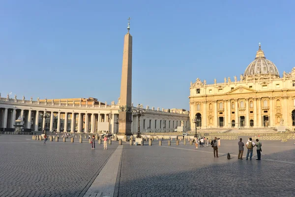 Włochy Włochy Wrz 2019 Widok Bazylikę Piotra Plac Rano Watykan — Zdjęcie stockowe