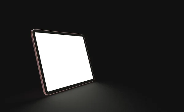 Een Weergave Van Een Tablet Met Een Leeg Scherm Met — Stockfoto