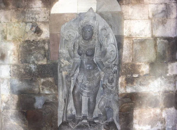 Una Vieja Hermosa Estatua Femenina Templo Prambanan Región Especial Yogyakarta — Foto de Stock