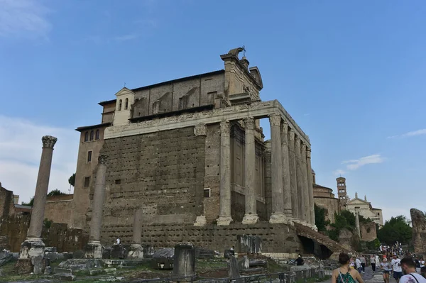 Rome Italie Sept 2019 Temple Antonin Faustine Forum Romain Des — Photo