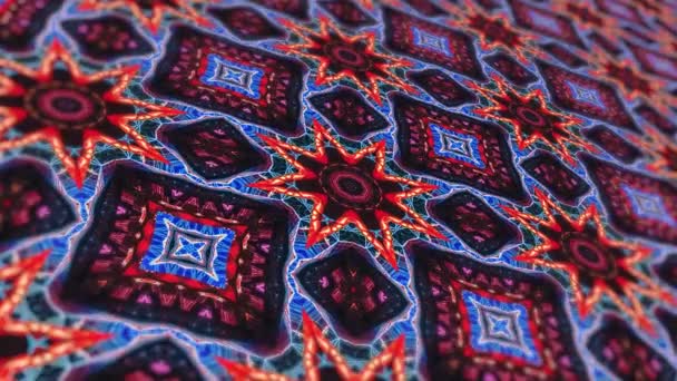Kaleidoscopic Ornament Abstract Background — стокове відео
