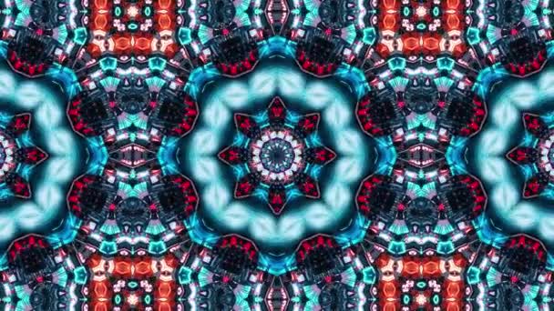 Kaleidoskopische Ornament Abstrakten Hintergrund — Stockvideo