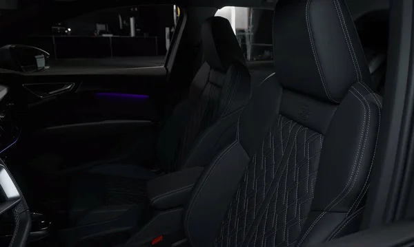 Ingolstadt Německo 2021 Audi Tron Quattro Luxusní Pohodlný Moderní Interiér — Stock fotografie