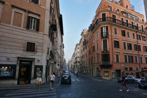 Rome Olaszország 2019 Szeptember Róma Utcái Este Spanyol Lépcsők Felé — Stock Fotó