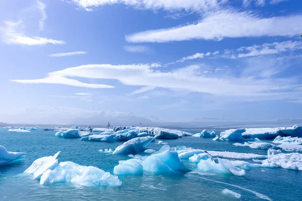 Знімок Льодовика Ісландії Чудовою Крижаною Водою — стокове фото