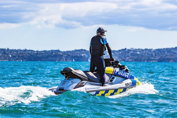 Auckland Nouvelle Zélande Mars 2021 Une Patrouille Nautique Policière Sur — Photo