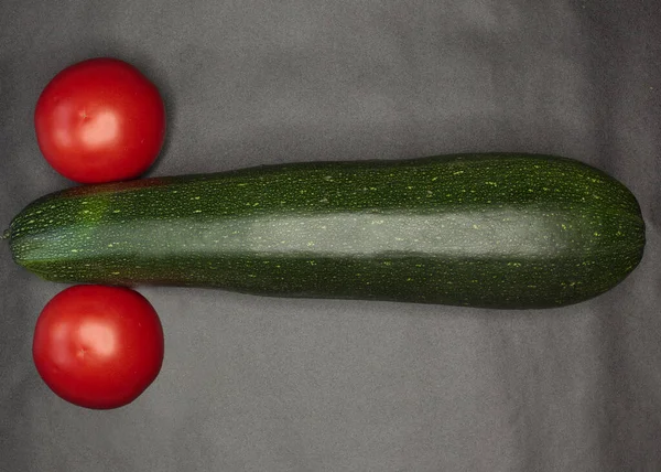 Big Penis Made Vegetables Revealing Erotic Concept Ideal Promoting Vegan — Foto de Stock