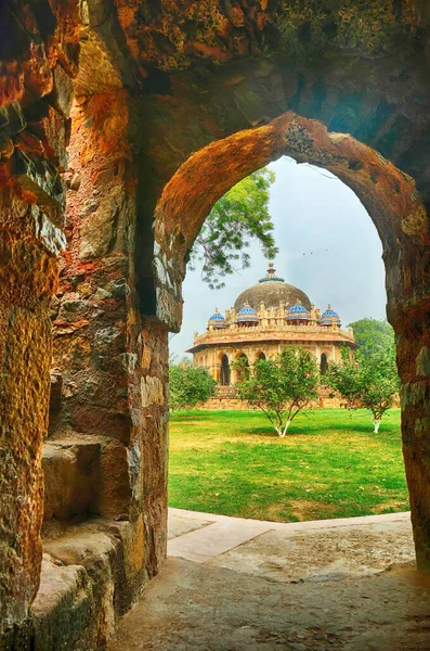 Mosquée Isa Khan Complexe Funéraire Humayun Delhi Inde — Photo