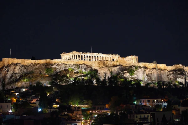 Athens Greece Sep 2021 Athena Evening Street Photo Ermou Street — 图库照片