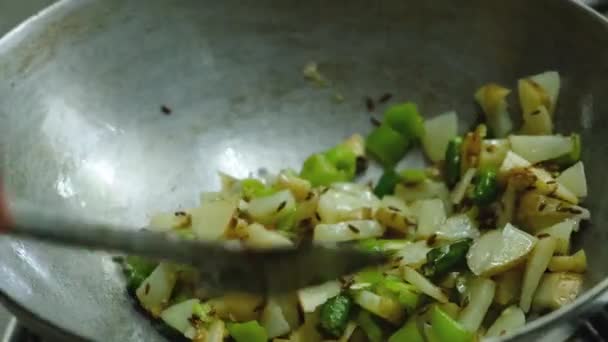 Крупним Планом Вид Смачну Азіатську Їжу — стокове відео