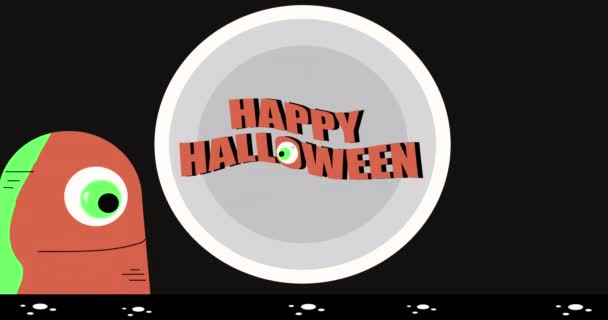 Happy Halleween Animationsdesign Konzept — Stockvideo