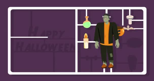 Happy Halloween Animationsdesign Konzept — Stockvideo