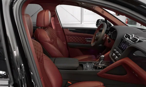 München September 2021 Bentley Bentayga Luxuriöser Komfortabler Und Moderner Innenraum — Stockfoto