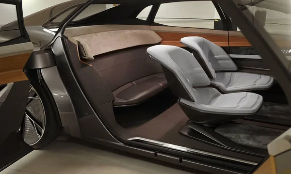 Ingolstadt Německo 2021 Audi Aicon Luxusní Pohodlný Moderní Interiér Vozu — Stock fotografie