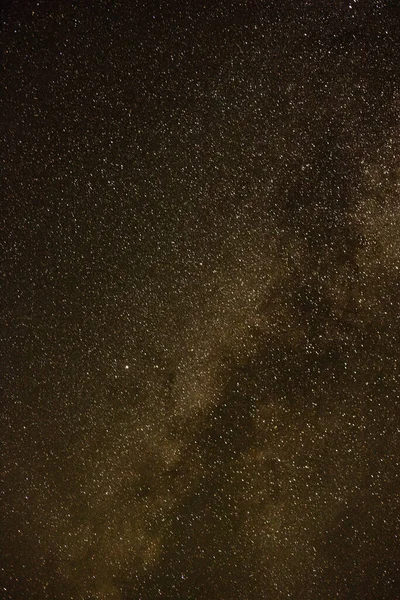 Burst Golden Stars Milky Way Dark Night Sky — Stock Photo, Image