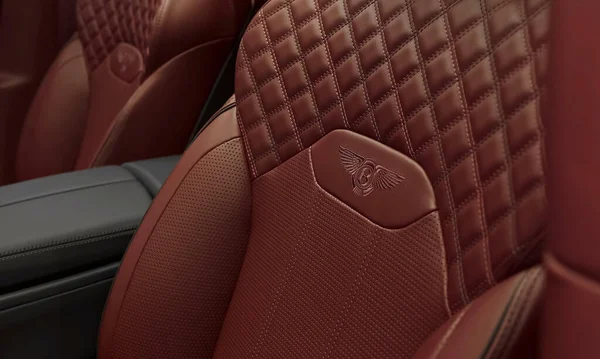 Munich Alemania 2021 Bentley Bentayga Interior Coche Lujoso Cómodo Moderno — Foto de Stock