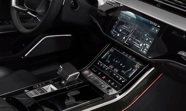 Ingolstadt Niemcy Września 2021 Audi Luksusowe Wygodne Nowoczesne Wnętrze Samochodu — Zdjęcie stockowe