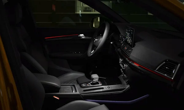 Ingolstadt Německo 2021 Audi Sportback Luxusní Pohodlný Moderní Interiér Vozu — Stock fotografie