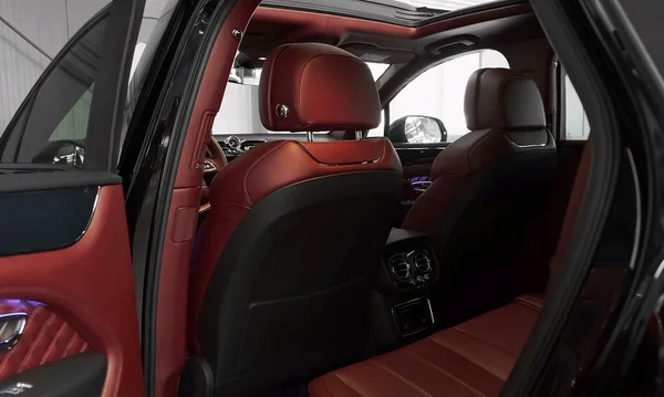 Munich Allemagne Sept 2021 Bentley Bentayga Intérieur Voiture Luxueux Confortable — Photo