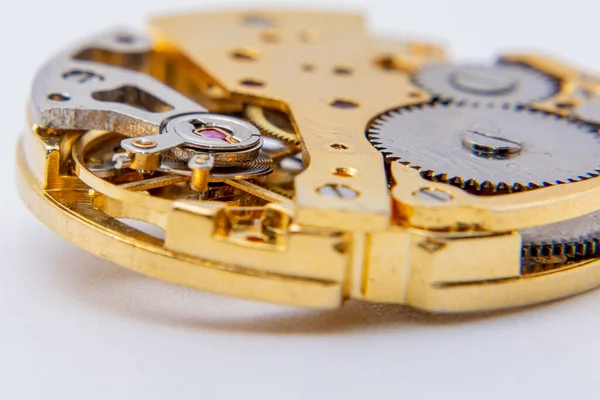 Primer Plano Los Engranajes Partes Reloj Automático — Foto de Stock