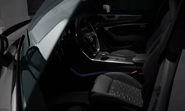 Ingolstadt Alemanha Setembro 2021 Audi Luxo Confortável Moderno Interior Carro — Fotografia de Stock