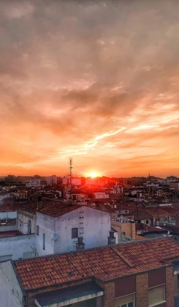 Dramatic Sunset Old Town — Stock Photo, Image