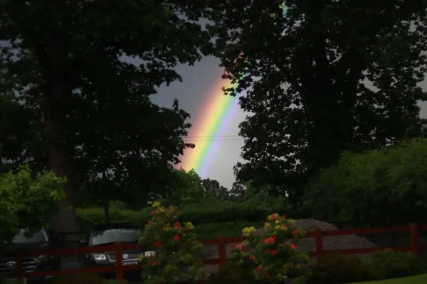 Una Splendida Vista Giardino Del Cielo Arcobaleno — Foto Stock